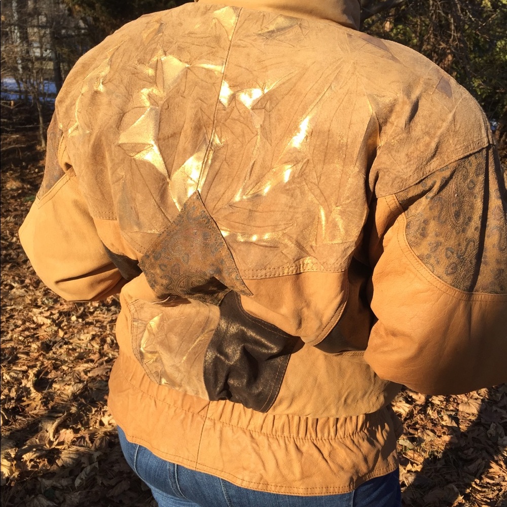 Leather patchwork jacket - Picture 5 of 8